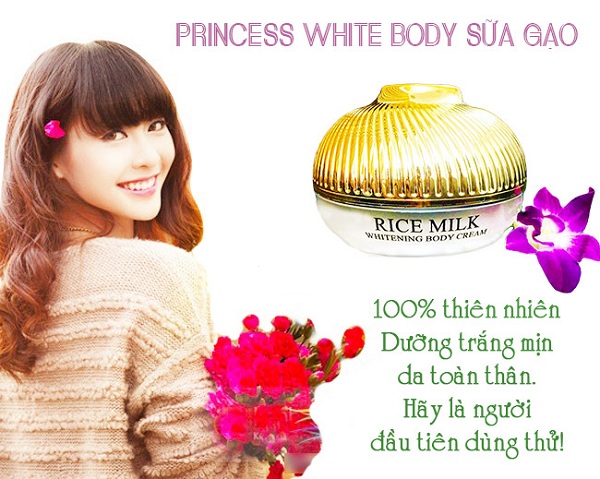 Kem Body Sữa Gạo Princess White